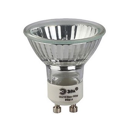 Лампа галогенная GU10-JCDR (MR16) -50W-230V ЭРА C0027386