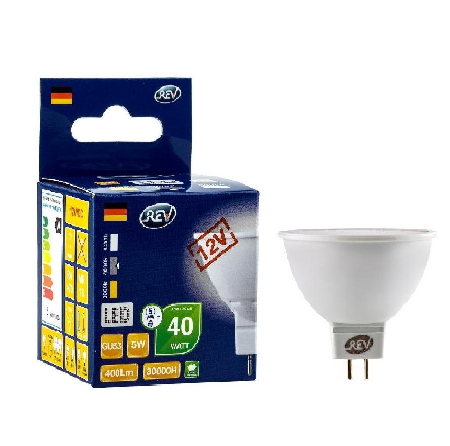 Лампа светодиодная LED MR16 GU5.3 3Вт 250Лм 3000К 12В теплый свет REV 32369 3