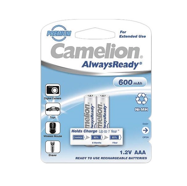 Аккумулятор R03 NI-MN 600мА.ч Always Ready BL-2 (блист.2шт) Camelion 11605