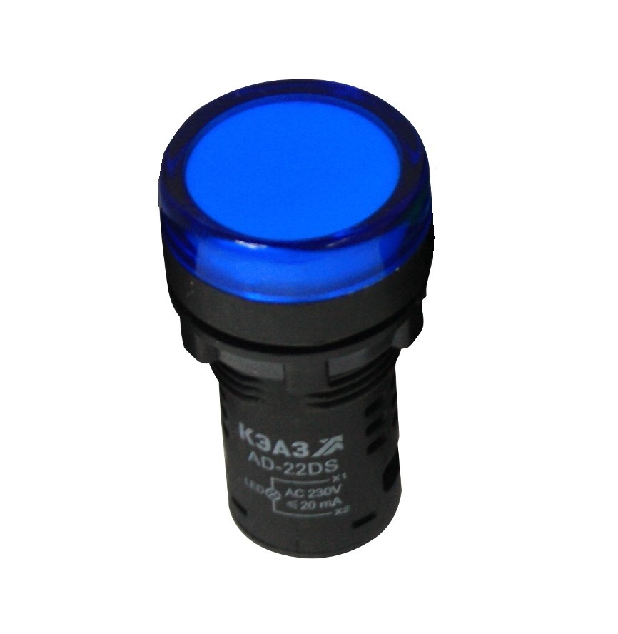 Лампа AD22DS(LED) матрица 22мм 230В син. КЭАЗ 238571